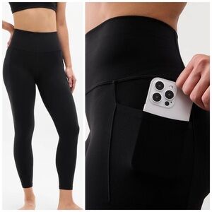 NWT ATHLETA Salutation Stash High Rise Black 7/8 Leggings Size XS